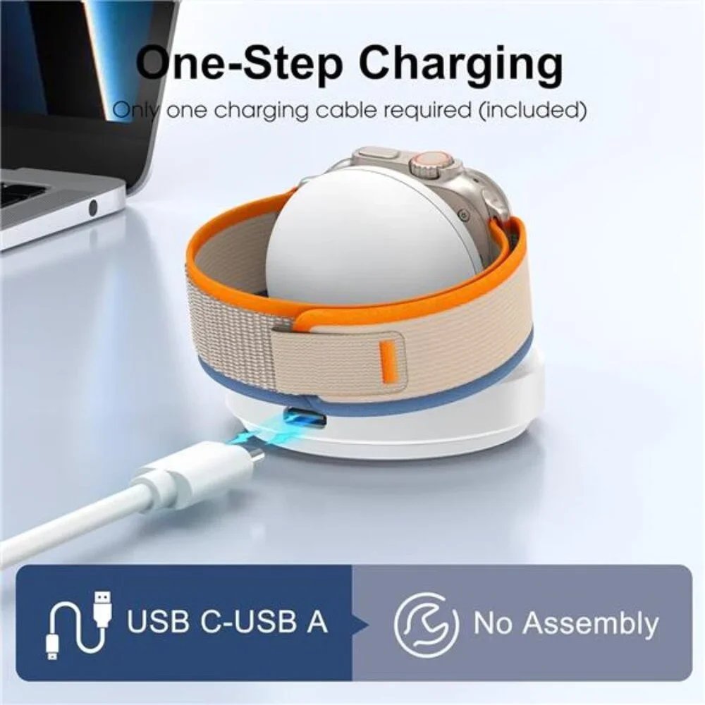 Portable Magnetic Charging Dock for Apple Watch,Wireless Fast Watch ChargerStand